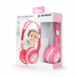 Gembird MHP-JR-PK, Wired, Music, 520 g, Headphones, Pink
