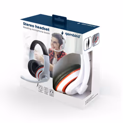 Gembird MHS-03-WTRDBK headphones/headset Wired Head-band Gaming Black, Red, White