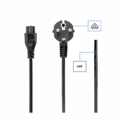 Gembird PC-186-ML12-1M power cable Black CEE7/7 C5 coupler