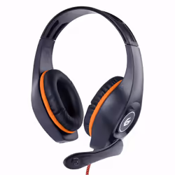 Gembird GHS-05-O, Wired, Gaming, 20 - 20000 Hz, 419 g, Headset, Black, Orange