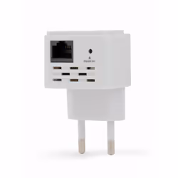 Gembird WNP-RP300-03, Network repeater, 300 Mbit/s, Wi-Fi, White