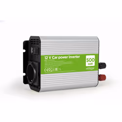 Gembird EG-PWC500-01, Universal, Auto, 10-16 V, 50 Hz, 500 W, DC-to-AC