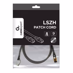 Gembird PP8-LSZHCU-BK-1.5M networking cable Black Cat8 S/FTP (S-STP)