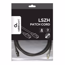Gembird PP8-LSZHCU-BK-2M networking cable Black Cat8 S/FTP (S-STP)