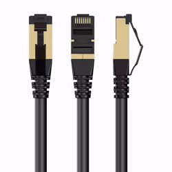 Gembird PP8-LSZHCU-BK-10M, 10 m, Cat8, S/FTP (S-STP), RJ-45, RJ-45, Black