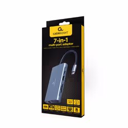 Gembird A-CM-COMBO7-01 laptop dock/port replicator USB 3.2 Gen 1 (3.1 Gen 1) Type-A Grey - Additional view 5