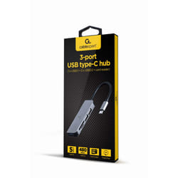 Gembird UHB-CM-CRU3P1U2P2-01 laptop dock/port replicator Wired USB 3.2 Gen 1 (3.1 Gen 1) Type-A Silver