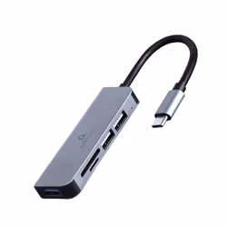 Gembird UHB-CM-CRU3P1U2P2-01 laptop dock/port replicator Wired USB 3.2 Gen 1 (3.1 Gen 1) Type-A Silver