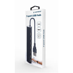 Gembird UHB-U2P7-04 interface hub USB 2.0 Black