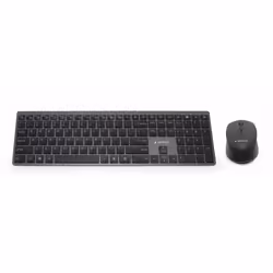 Gembird KBS-ECLIPSE-M500-ES, Wired & Wireless, USB + Bluetooth, Scissor key switch, QWERTY, Black, Mouse included