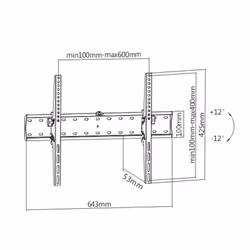 Gembird WM-70T-02 TV mount/stand 177.8 cm (70") Black