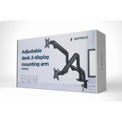 Gembird MA-DA2-02 monitor mount / stand 81.3 cm (32") Desk Black