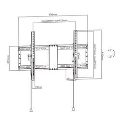 Gembird WM-80T-01 TV mount/stand 2.03 m (80") Black, Steel