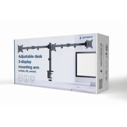 Gembird MA-D3-01 monitor mount / stand 68.6 cm (27") Desk Black
