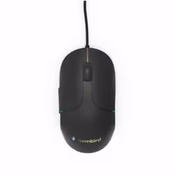 Gembird MUS-UL-02, Ambidextrous, USB Type-A, 2400 DPI, Black