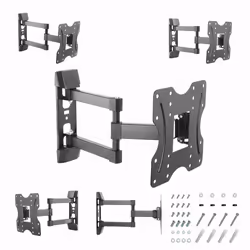 Gembird WM-42ST-02, 100 x 100 mm, 200 x 200 mm, -10 - 3°, 90 - 90°, Plastic, Steel, Black