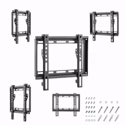 Gembird WM-42F-04, 58.4 cm (23"), 106.7 cm (42"), 50 x 50 mm, 200 x 200 mm, Steel, Black