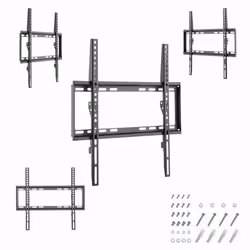 Gembird WM-55F-04, 81.3 cm (32"), 139.7 cm (55"), 200 x 200 mm, 400 x 400 mm, Steel, Black