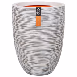 Capi Vase Nature Rib Elegant Low 36x47cm Ivory Planter Flower Pot Raised Bed