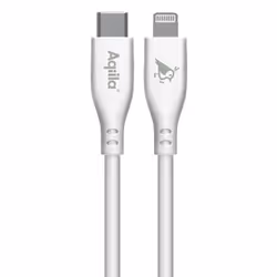Aqiila Silicon USB-C/Lightni. 2.0 30W 2m Charging cable, 2 m, Lightning, USB C, Male, Male, White