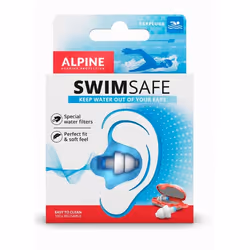 Alpine Swim Safe, Reusable ear plug, Thermoplastic elastomers (TPE), Green, White, 2 pc(s), Box