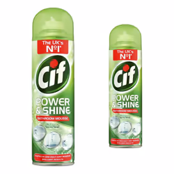 Cif Power & Shine Bathroom Mousse Surface Cleaner Citrus 500ml, 2 Pk