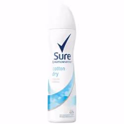 Sure Women Motion Sense Anti-Perspirant Deodorant, Cotton Dry, 6 Pack, 150ml