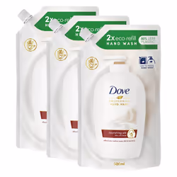 Dove Liquid HandWash Refill Nourishing Silk for Soft Hands, 3x500ml