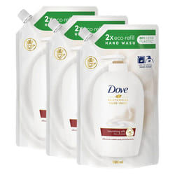Dove Liquid HandWash Refill Nourishing Silk for Soft Hands, 3x500ml