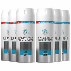 Lynx 48H Anti-Perspirant Body Deodorant, Ice Chill, 6 Pack, 150ml