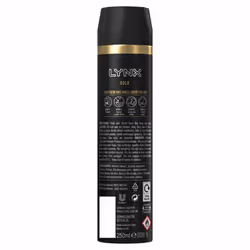 Lynx XXL 48H Fresh Deodorant Body Spray, Gold, 6 Pack, 250ml