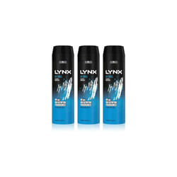 3 Pack of Lynx 48H Fresh Ice Chill with Frozen Mint and Lemon Deodorant Body spray 200ml