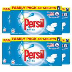 Persil Non-Bio Washing Detergent 40 Tablets, 6 Packs of 20 Washes