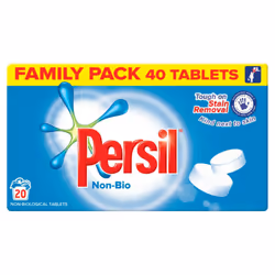 Persil Non-Bio Washing Detergent 40 Tablets, 6 Packs of 20 Washes