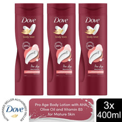 Dove Pro Age Body Lotion with AHA & Vitamin B3 For Mature Skin 3x400ml