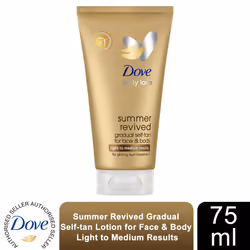 Dove Derma Spa Face Cream Summer Self Tan for Fair to Medium Skin 75ml