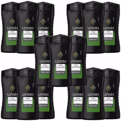 Lynx Africa Refreshing Energy Boost Shower Gel Body Wash, 15x 50ml
