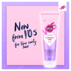 VO5 Overnight Curl Cream Long-Lasting Anti-Frizz Effect for Curly Hair 125ml,3pk