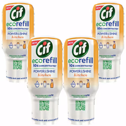 4pk Cif Eco Refill Power & Shine Kitchen Cleaner Spray - 4 x 70ml