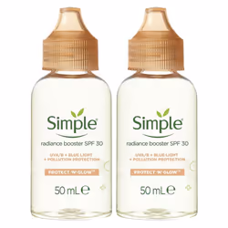 2x30ml Simple Protect'n'Glow FaceRadianceBooster SPF30 For GlowingSkin