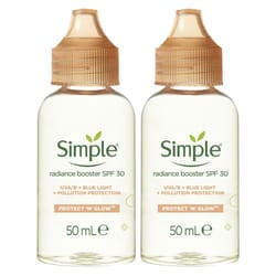 2x30ml Simple Protect'n'Glow FaceRadianceBooster SPF30 For GlowingSkin