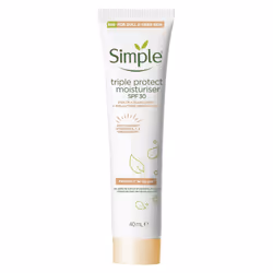 2x40ml Simple Triple Protection Moisturiser SPF30 For Dull & TiredSkin
