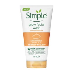 Simple Protect 'N' Glow Express Glow Exfoliating Cleanser Clay Polish for Radiant Skin 150 ml