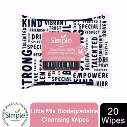 Simple Little Mix Biodegradable Cleansing Wipes 25wipes