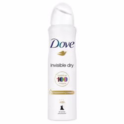 Dove Invisible Dry, Antiperspirant, Spray deodorant, Spray, 150 ml, 48 h, Cyclopentasiloxane, PPG-14 Butyl Ether, Aluminum Ch ...