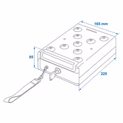 Home Steel Safe Portable With Keys Security Storage Box 225X165X85Mm - Additional view 9