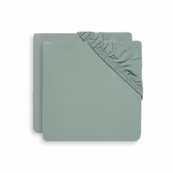 Jersey Bed Sheet Box Mattress 2 pieces, 95 cm Length x 75 cm Width, Ash Green