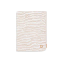 Miffy Stripe Biscuit Baby Blanket, 75 x 100 cm, 100% Cotton, For Baby Cot, Muslin Blanket, 0.5 TOG, Oeko-Tex Certified