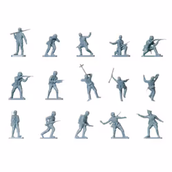 Model Figures Set - A00705V WWII German Infantry - Model Building Kit Accessories, Plastic Model Kits for Adults & Children 8 ...