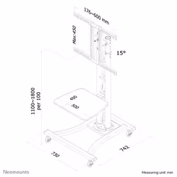 Neomounts PLASMA-M1800E TV trolley 27-70" - Additional view 6